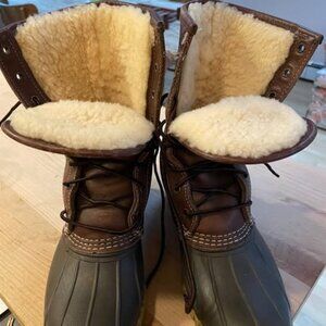 LL BEAN Lined Winter Boots: Size 8 Women